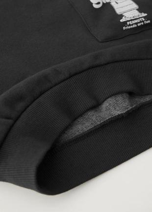 Світшот реглан худі на флісі snoopy zara 4