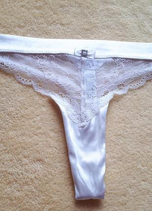 Нові білі мереживні трусики стрінги мереживо сітка м-л/m-l/10-12/38-40/46-48 secret
possessions