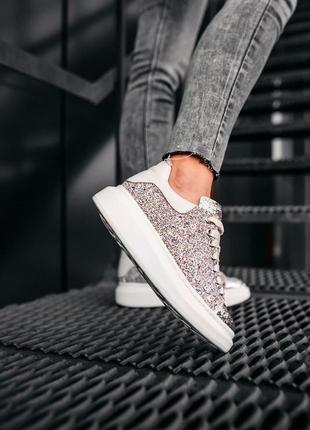 Кросівки  mcqueen glitter-leather кроссовки