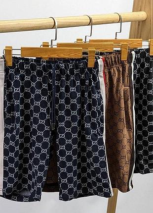 Чоловічі брендові тканинні шорти g•u•с•с•і