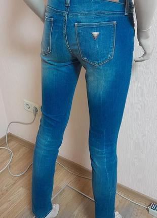 Шикарные оригинальные джинсы синего цвета guess nicole skinny made in mauritius7 фото