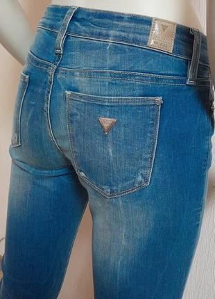 Шикарные оригинальные джинсы синего цвета guess nicole skinny made in mauritius8 фото