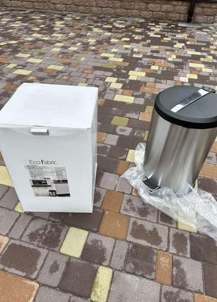 Ведро для мусора с педалью eco fabric smartsteel 20л, нержавеющая сталь (trl0202-20l)4 фото