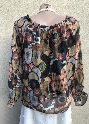 Шовкова блуза реглан в принт,етно стиль бохо,10 фото