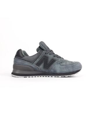 New balance 574 замша серые с черным 🔹артикул: dm2082