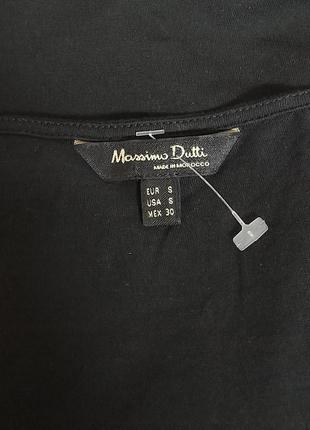 Шикарная хлопковая струящаяся блузка чёрного цвета massimo dutti made in morocco7 фото