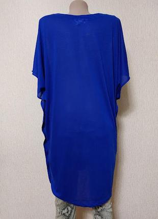 Яскрава синя жіноча футболка, блузка h&amp;m7 фото