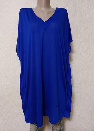 Яскрава синя жіноча футболка, блузка h&amp;m3 фото