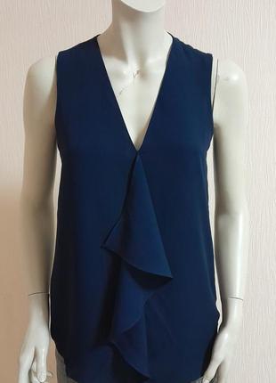 Непревзойденная блузка синего цвета lauren ralph lauren made in sri lanka1 фото