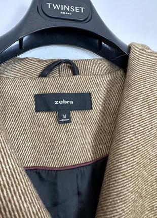 Коричневое пальто м пальто с кожаными вставками zebra m2 фото