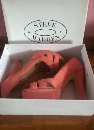 Коралловые туфли steve madden из натуральной замши (оригинал)1 фото