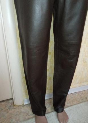 Шкіряні штани кожаные брюки италия2 фото
