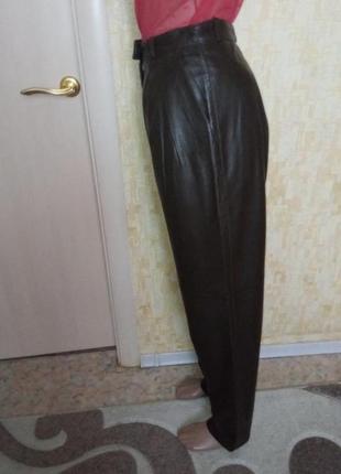 Шкіряні штани кожаные брюки италия4 фото