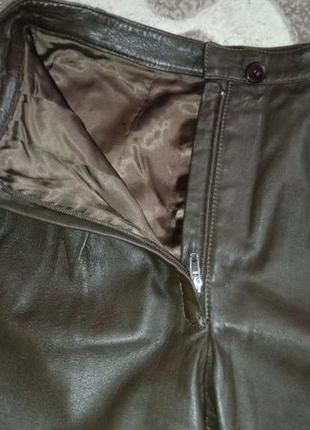 Шкіряні штани кожаные брюки италия9 фото