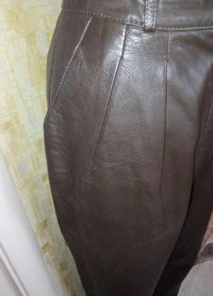 Шкіряні штани кожаные брюки италия10 фото