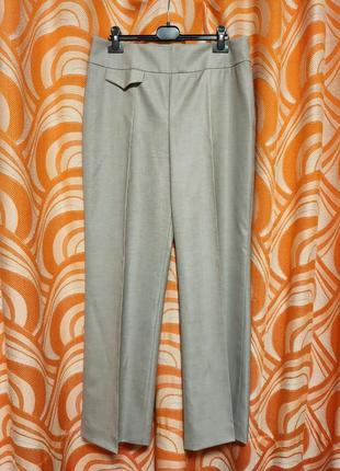 Стильные шерстяные прямые брюки со стрелками премиум бренд akris punto1 фото