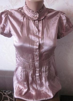 Шовкова блузка ted baker розмір xs( майже нова)нежнейшая , пильна троянда1 фото