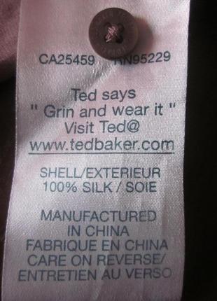 Шовкова блузка ted baker розмір xs( майже нова)нежнейшая , пильна троянда5 фото