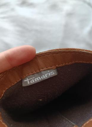 Стильні коричневі замшеві брендові ботинки бренду tamaris5 фото