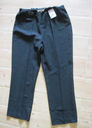 Новые черные брюки "vida vi " р. 44 невысокий рост. пояс - резинка