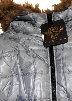 Isawitfirst. товар из англии. деми куртка стеганная в серой палитре7 фото
