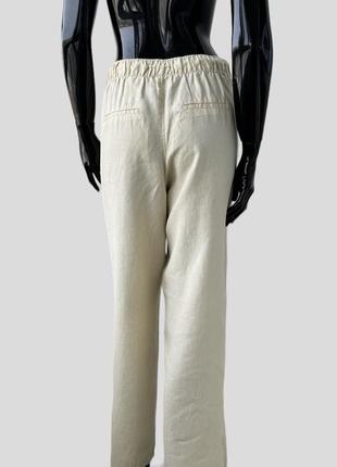 Широкие льняные брюки палаццо h&m с высокой посадкой 100% лен5 фото