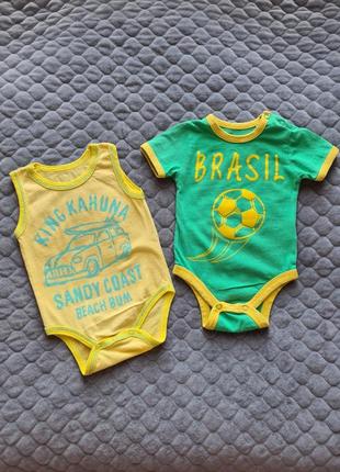 Бодіки для хлопчика 3-6 місяців фанати бразилії футбол brasil