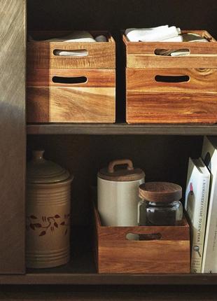 Деревянный ящик zara home для хранения !