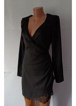 Чорна брендова сукня-піджак по фігурі. нюансик2 фото