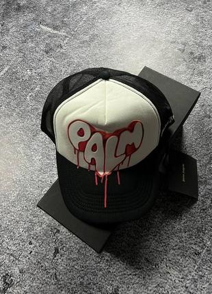 Оригинальный &lt;unk&gt; бейсболка palm angels spray logo print cap, кепка пальм