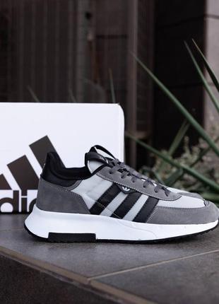 Adidas retropy f2 grey black2 фото