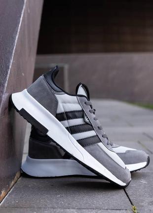 Adidas retropy f2 grey black3 фото