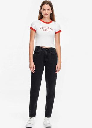 Джинсы левайс levi’s mom 80s черные4 фото