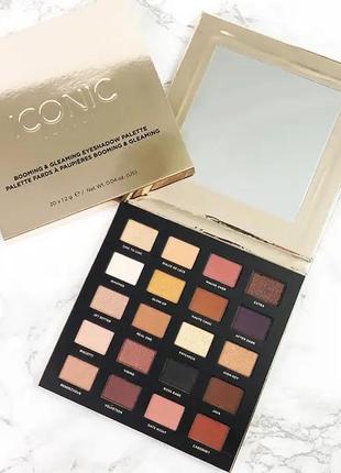 Палетка тіней iconic london booming & gleaming eyeshadow palette 20 х 1.2 г