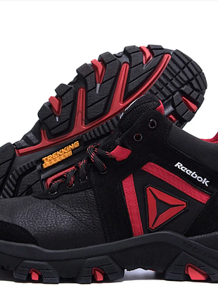 Мужские зимние кожаные ботинки reebok crossfit red r-04 ч\кр w