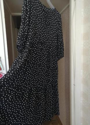 Стильное вискозное ярусное платье l