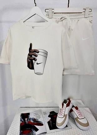 Модный костюм футболка и шорти8 фото
