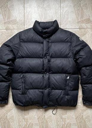 Зимняя курточка дутый пуховик vintage italy designer moncler logo down jacket lampo black1 фото
