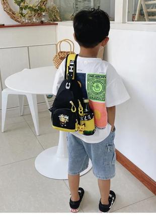 Детская сумка-слинг через плечо pikachu pokemon go3 фото