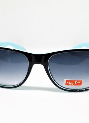 Окуляри сонцезахисні ray ban 2140 с 1001-3fa чорно-блакитні з градієнтом2 фото