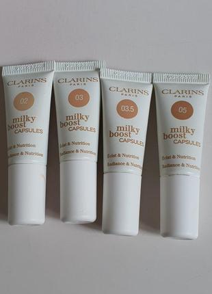 Рассматривающий тональные крема миниатюры clarins milky boost2 фото