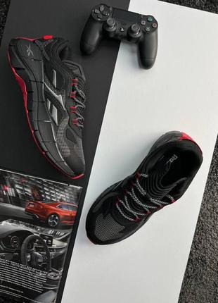 Мужские кроссовки reebok zig kinetica &lt;unk&gt; black red3 фото