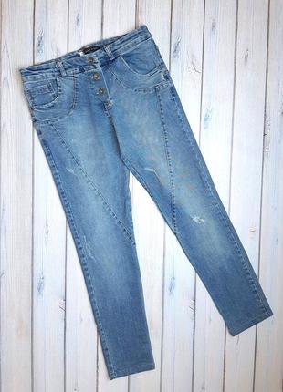 💥1+1=3 женские фирменные зауженные джинсы бойфренд, размер 44 - 46, италья7 фото