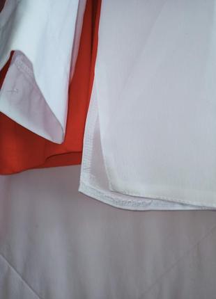 Белоснежная  коттоновая блуза с вышивкой,46-48разм8 фото