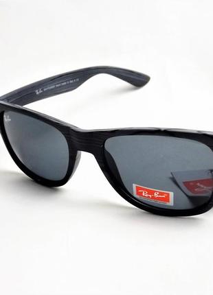 Окуляри сонцезахисні ray ban 2140 с 17сірі фактура під дерево2 фото