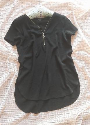 Стильная черная блуза с молнией new look2 фото