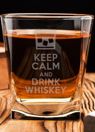 Стакан для виски "keep calm and drink whiskey" 250 мл (5457)1 фото