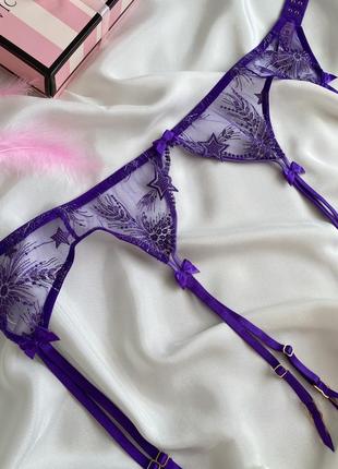 Пояс victoria’s secret оригинал фиолетовый сиреневый пояс для чулок