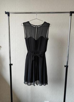 Чорна коктейльна сукня бардотка new look2 фото