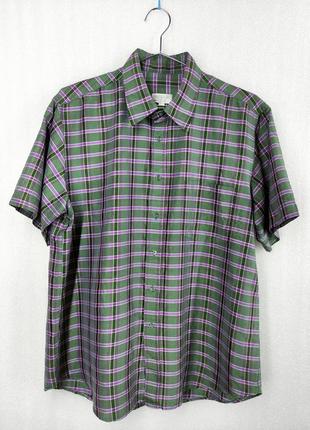 Тенниска тайский шелк thai silk в клетку зеленая рубашка легкая тениска шолк шолковая шелковая свободная мужская2 фото